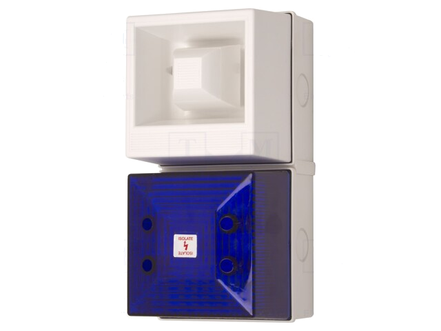 Signaalgever: optisch-akoestisch; 48VDC; sirene,flitslicht; LED Signaalgever: optisch-akoestisch; 48VDC; sirene,flitslicht; LED